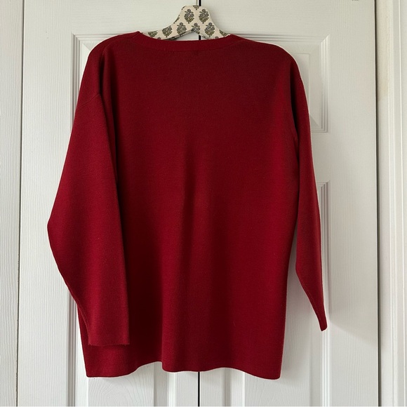 Banana Republic Red V-Neck Sweater - Picture 5 of 6